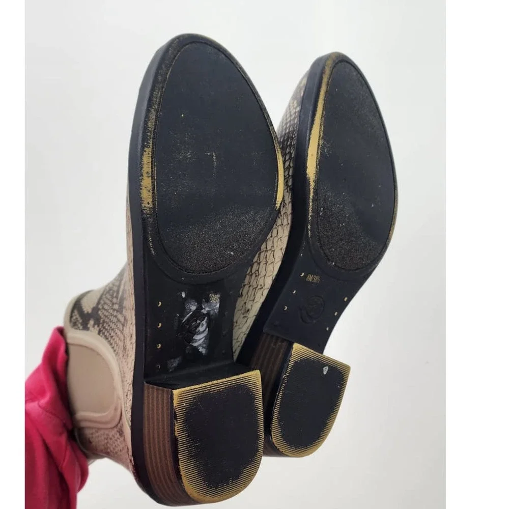 Lucky Brand‎ Snakeskin Waterproof Ankle Rain Booties Size 8